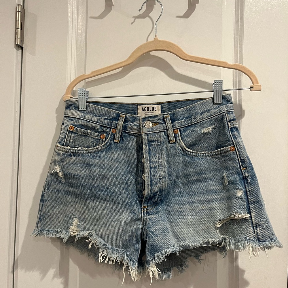 Agolde parker cutoff shorts